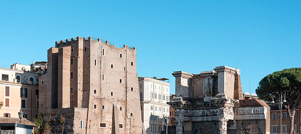 Medieval tower Torre dei Conti shortly after it partially collapsed 3. of November 2025.