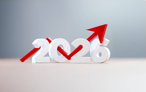 istock Red Arrow Shaped Line Graph And White 2026 Before Grey Background 2244953051