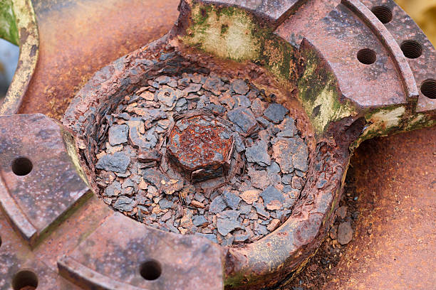 istock a heavily corroded industrial machine flange 2244953179