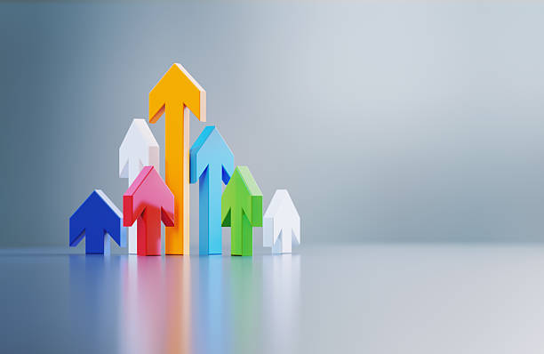 istock Colorful Arrow Symbols On Grey Background 2244953292
