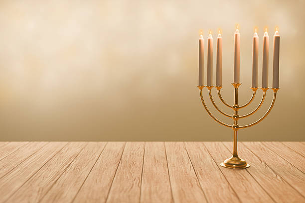istock The menorah's candles are lit 2244958329