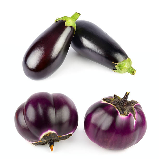 istock Collection of Different Eggplant Varieties Isolated on White 2244963187
