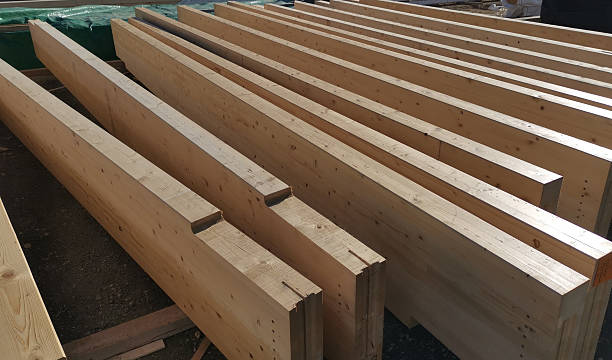 istock a row of wooden beams 2244963334