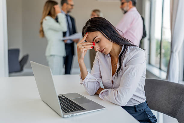 istock Stressed businesswoman suffering burnout from chronic work fatigue 2244965402