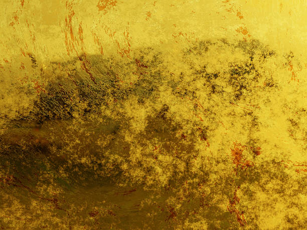 Bold golden texture with subtle streaks and random marks in warm hues.