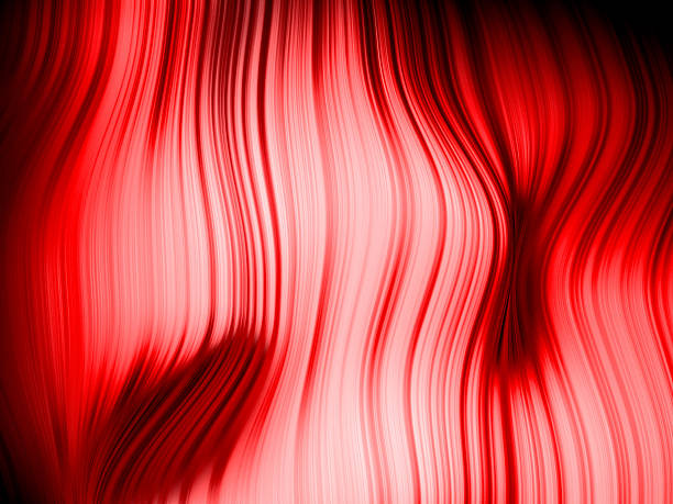 istock Flowing red lines with soft contrasts creating an abstract wave-like design. 2244968234