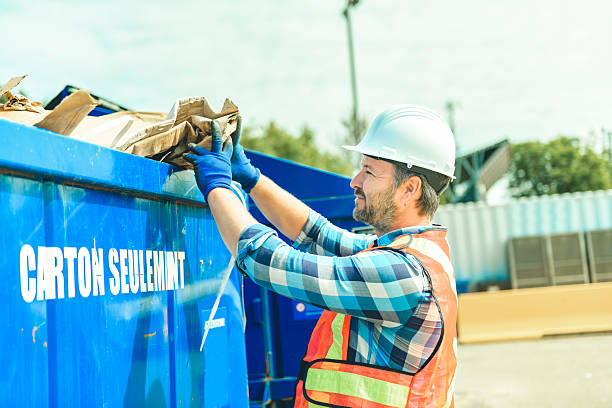 istock worker who recycling cardboard on recycle center 2244973988
