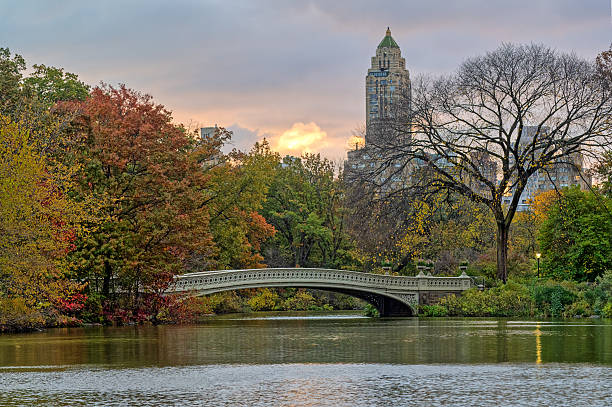 istock Bow bridge view in autumn at lake 2244976173