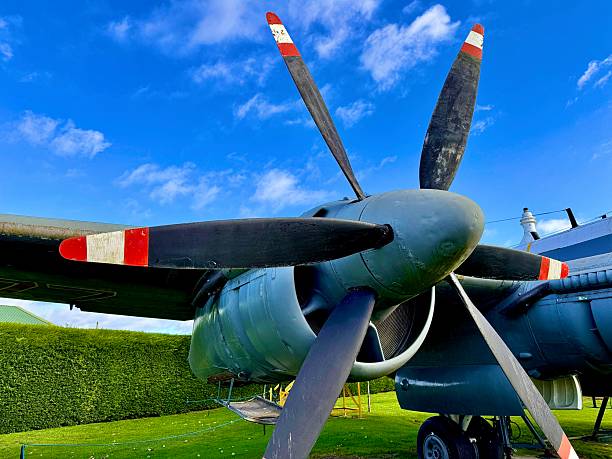 istock Abstract of an old military airplane wing and propeller 2244977466