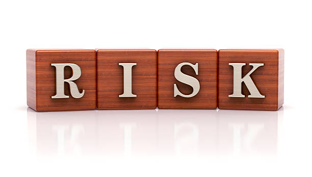 istock Risk management concept with wooden blocks and metallic letters spelling RISK 2244981146