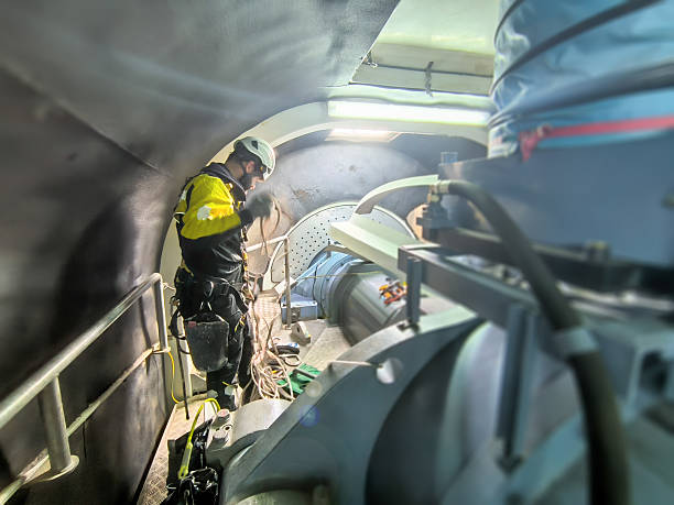 istock Inside the Giant — Rope Access Technician in Wind Turbine Nacelle 2244984250