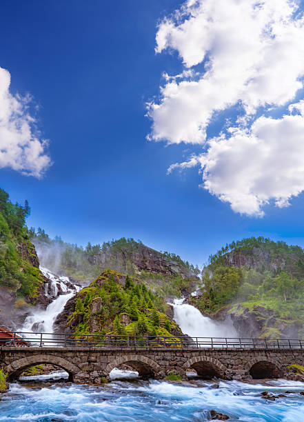 istock Latefossen waterfall stone bridge in Hardanger Norway 2244987241