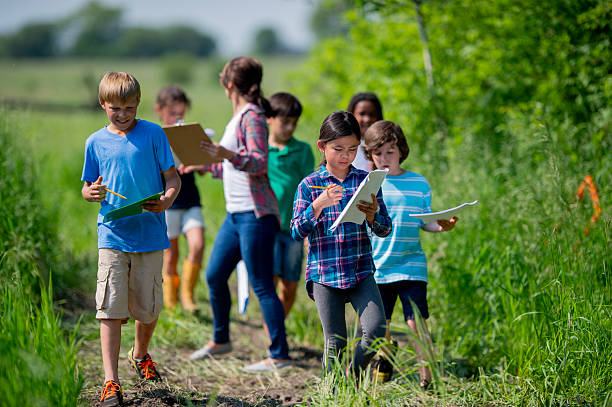 istock Diverse Group Of Children Exploring Outdoors, Sketching And Note‑Taking In A Green Field 2244988441