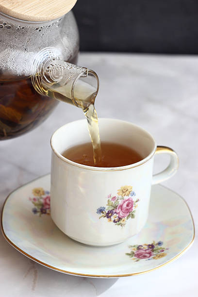 istock A cup of herbal tea stands on a light table 2244993686