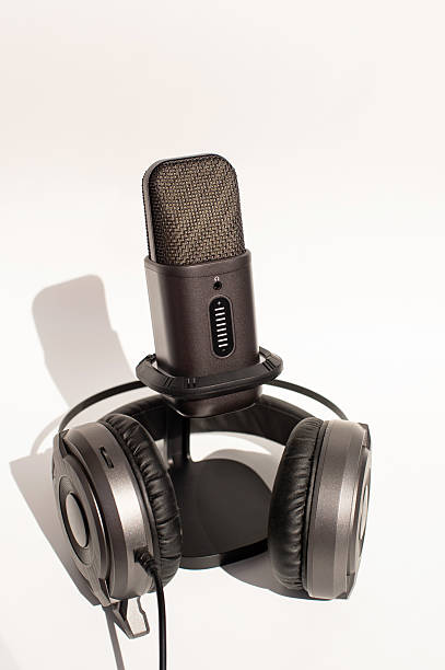 istock Studio microphone with headphones for professional audio recording 2244993975