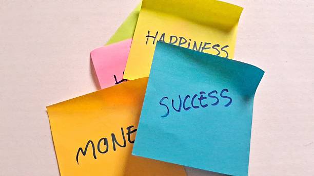 istock Life's Aspirations and Priorities on Colorful Sticky Notes 2245001209