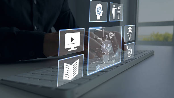 istock Online learning AI-Assistant Bot.Enhance learning with an AI chatbot,providing instant answers, interactive tutorials,student guidance,online content creation.Online education with help of AI chatbot 2245003489