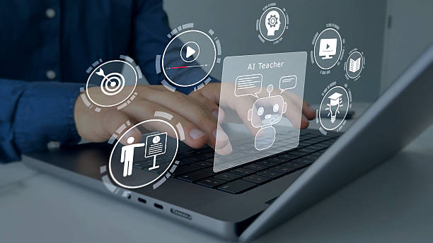 istock Online education with help of AI Teacher.Online learning AI-Assistant Bot.Enhance learning with an AI chatbot,providing instant answers, interactive tutorials,student guidance,online content creation 2245003498