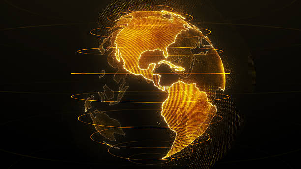 istock The Americas on yellow earth hologram 2245006823