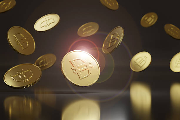istock Background of falling Dirham coins. 3d illustration. 2245007553