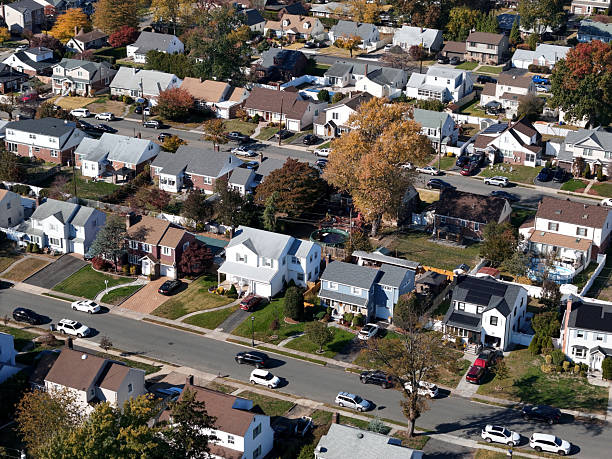 istock Blue collar neighborhood in autumn 2245009920