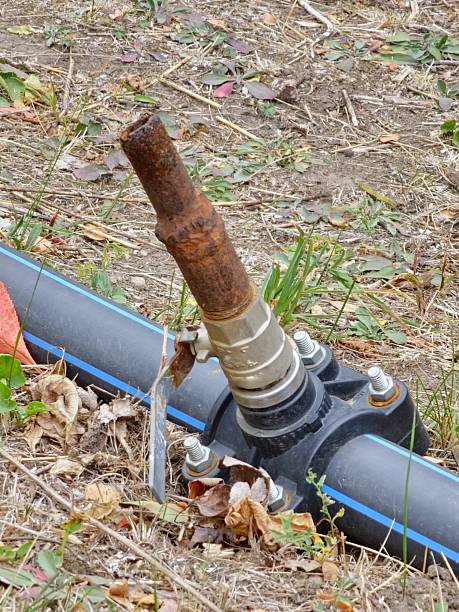 istock An old rusty closed garden tap for watering in botanical garden. 2245010065
