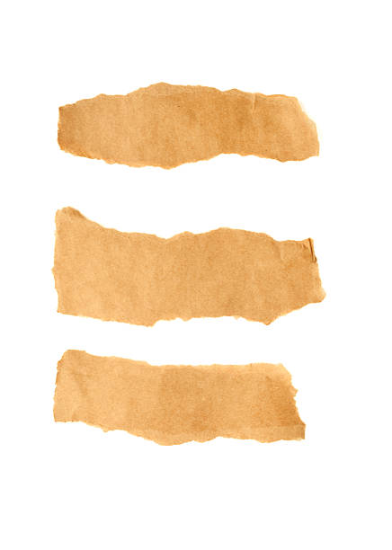 istock Set of torn paper strips arranged for writing isolated on white background 2245010737