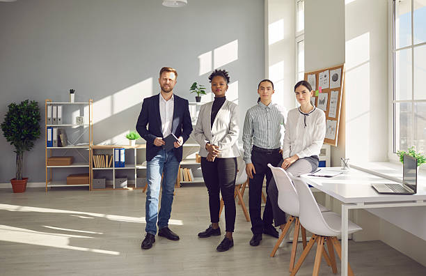 istock Mixed race office team, cooperation, business concept 2245014895