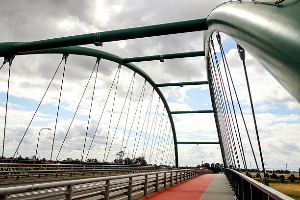istock iron bridge construction wide angle. architectural engineering design modern. industrial steel structure design. civil engineering banner design 2245015857