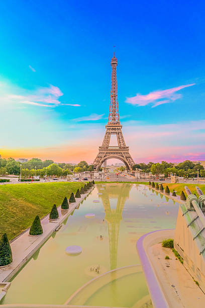 istock eiffel tour and from Trocadero, Paris 2245020044