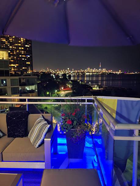 istock Night Balcony View with Toronto Skyline 2245023135