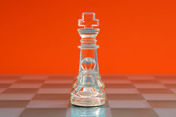 Chess. Multi-colored lighting.