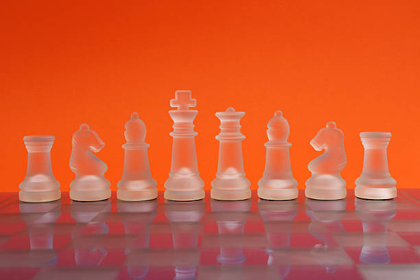istock Row of chess pieces on a chessboard, symbolizing strategy, leadership, and clear thinking in business or decision-making 2245047625