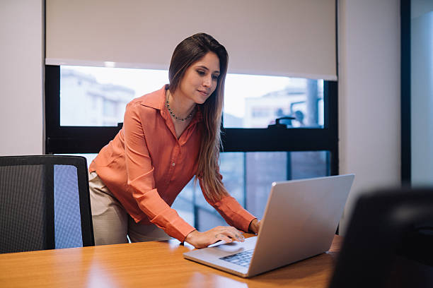 istock Businesswoman working on a laptop 2245048669