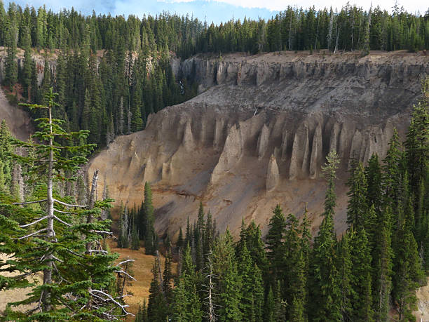 Volcanic Canyon Natural Cones in the Forest near Crater Lake, Oregon