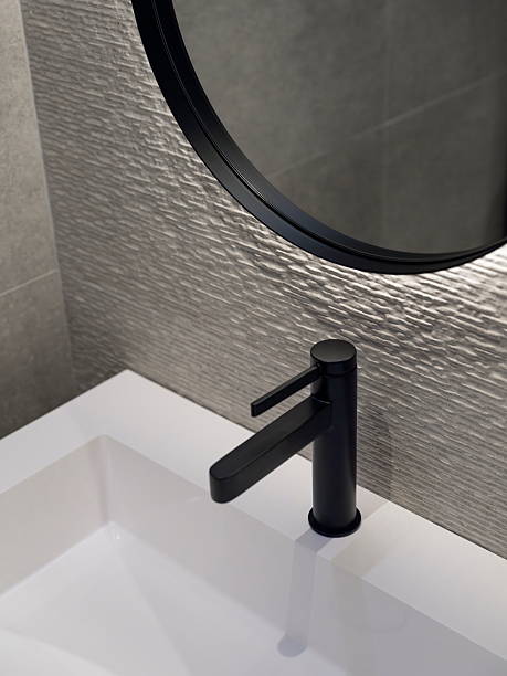 istock Minimalist Faucet Textured Wall 2245050596
