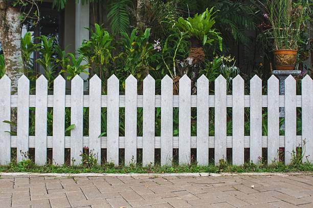 istock White wooden fence 2245052453