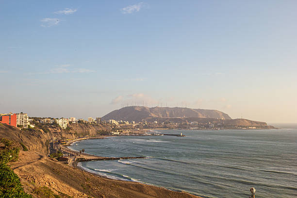 istock Coastline at golden hour, Barranco District - Lima 2245060210