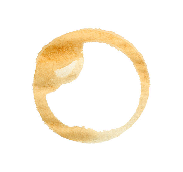 istock Coffee cup stain isolated on white, top view 2245069442