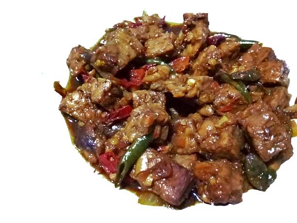 istock Homemade cooking with stir-fried tempeh menu 2245077336
