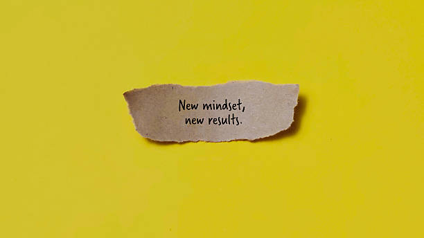 istock New mindset, new results inspirational quote on torn paper, emphasizing personal growth, change, transformation, and motivation. 2245085343