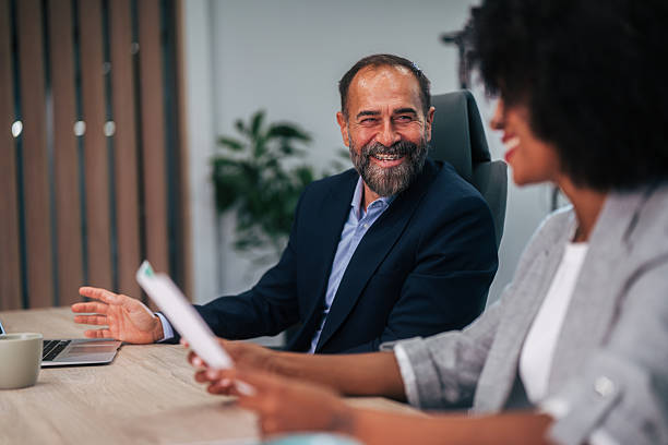 istock Business colleagues having meeting, discussing successful strategy 2245109311