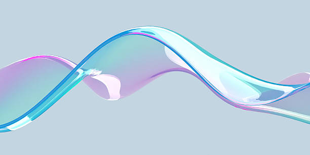 istock Futuristic fluid wave design in soft pastel hues for modern aest 2245113044