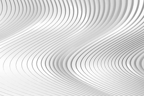 istock Abstract 3d render of white wavy lines texture for modern design 2245113154