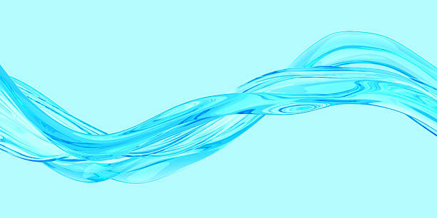 istock Fluid waveform in vibrant blue on light background for modern de 2245113331