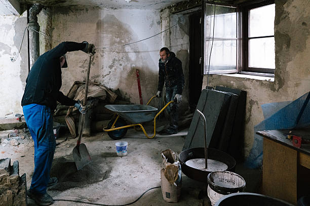 Renovation work in a cellar