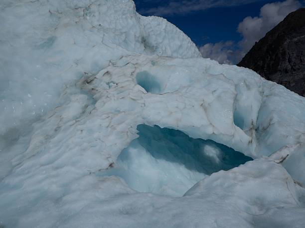 The glacier is approachable on foot.