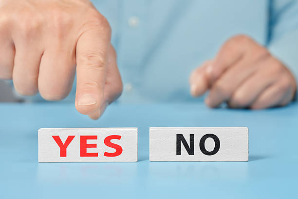 istock A person points at the word YES while discussing choices. Concept of decision making, positive thinking, leadership, and strategic business choice. 2245122391