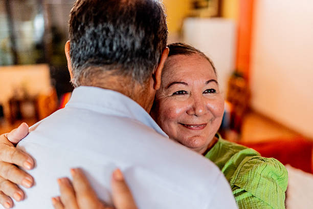 istock Senior couple embraced at home 2245127779