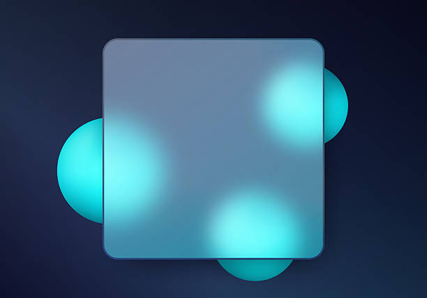 istock Dark glass style UI with glowing turquoise spheres and subtle blur is suitable for tech or crypto visualizations. 2245129774